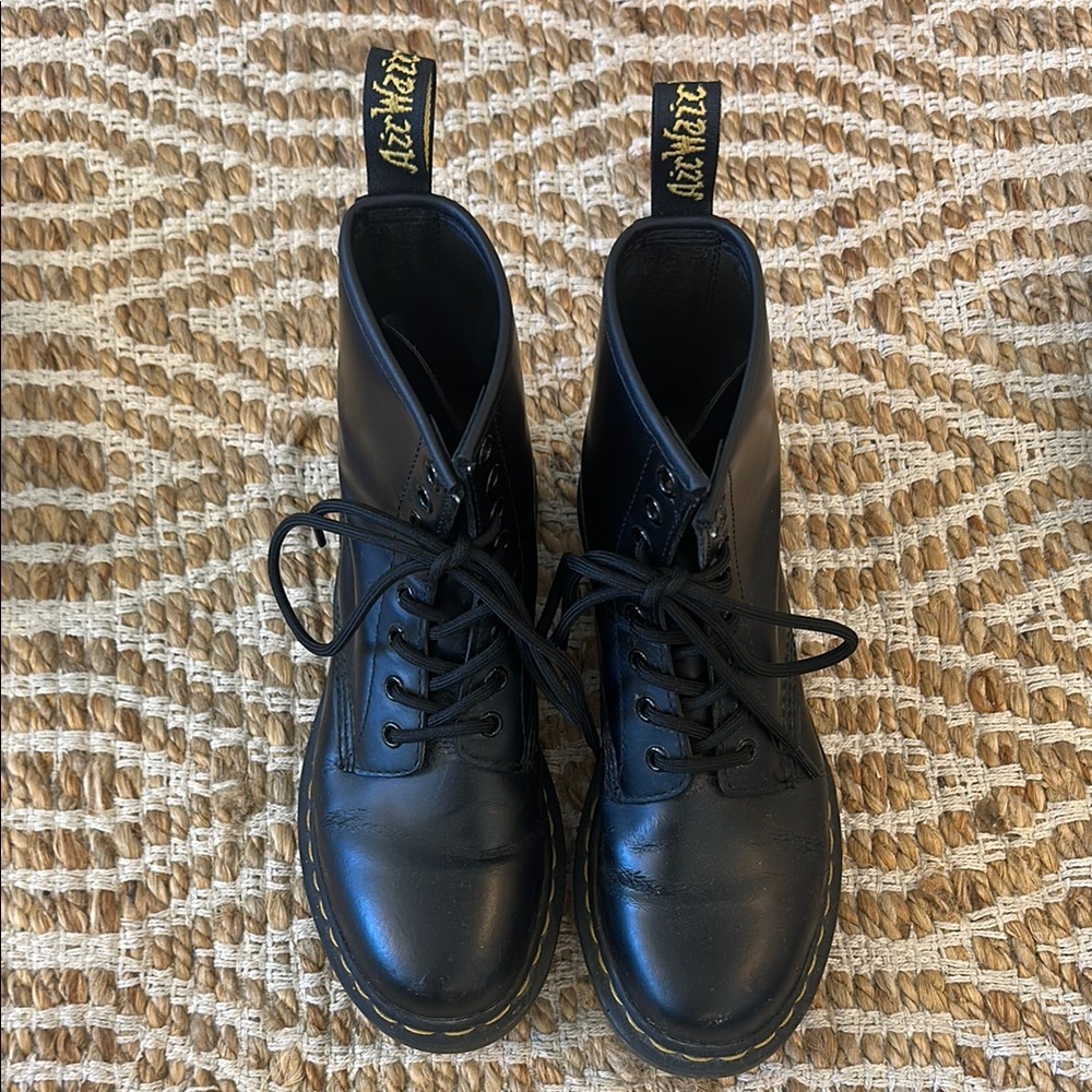 Dr. Martens Black Leather Lace-Up Boots